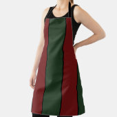 Classic Christmas Green And Red Stripes Apron エプロン (インサイチュ)