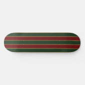 Classic Christmas Green And Red With Gold Trim スケートボード (横)