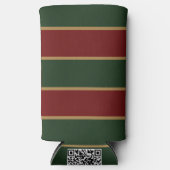 Classic Christmas Green And Red With Gold Trim スリム缶クーラー (正面)