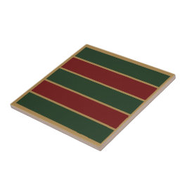 Classic Christmas Green And Red With Gold Trim タイル