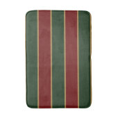 Classic Christmas Green And Red With Gold Trim バスマット (正面縦)