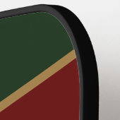 Classic Christmas Green And Red With Gold Trim ピックルボールラケット (左詳細)