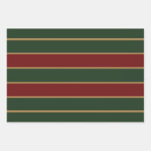 Classic Christmas Green And Red With Gold Trim ラッピングペーパーシート (正面)