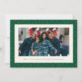 Classic Christmas Green Botanical Festive Photo シーズンカード (正面)
