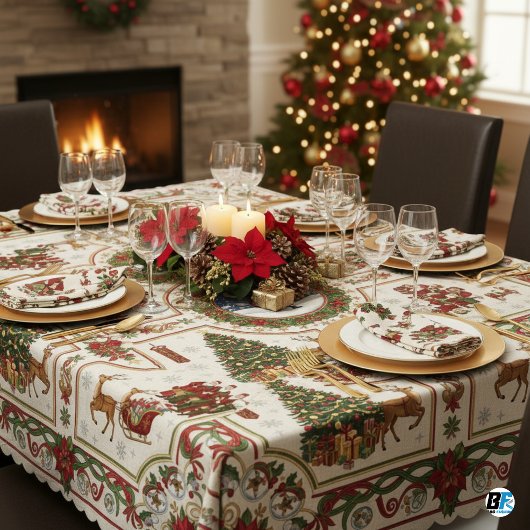 Classic Christmas Holiday Quilt Pattern テーブルクロス