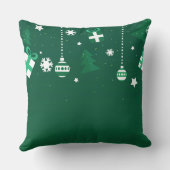 Classic Christmas Icons – Green Holiday Pillow クッション (裏面)