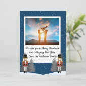 Classic Christmas Nutcracker Photo Holiday Card シーズンカード (スタンド正面)