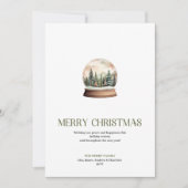 Classic Christmas Ornament Soft Neutral Gold Card シーズンカード (正面)