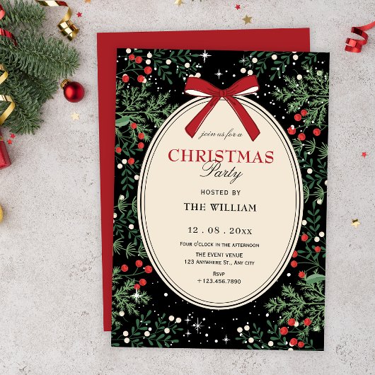 Classic christmas party  招待状
