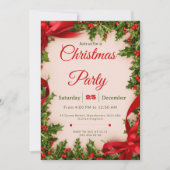 Classic Christmas Party Invitation 招待状 (正面)