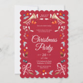 Classic Christmas Party Invite 招待状 (正面)