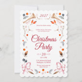 Classic Christmas Party Invite 招待状 (正面)
