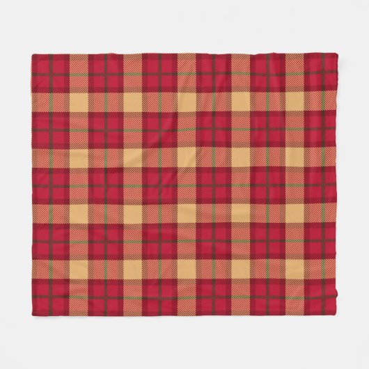 Classic Christmas Pattern フリースブランケット (正面(横))