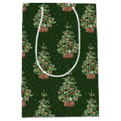 Classic Christmas Pattern ミディアムペーパーバッグ (正面)