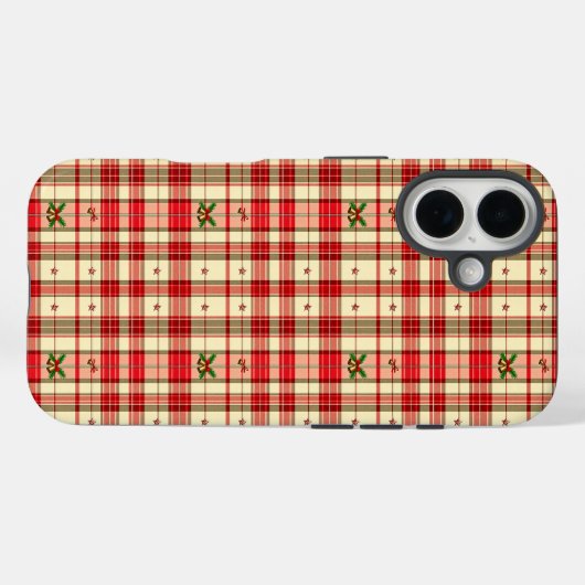 Classic Christmas Plaid Case-Mate iPhoneケース (裏面 (横))