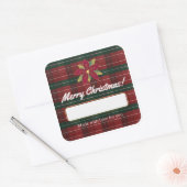 Classic Christmas Plaid Label Sticker スクエアシール (封筒)