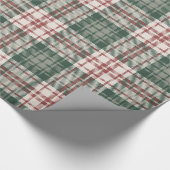 Classic Christmas Plaid - Red, Green, & Cream ラッピングペーパー (角)