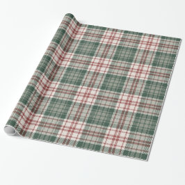 Classic Christmas Plaid - Red, Green, & Cream ラッピングペーパー