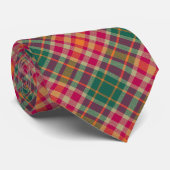 Classic Christmas Plaid Tie Festive Red and Green ネクタイ (ロール)