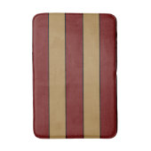 Classic Christmas Red And Gold Stripes バスマット (正面縦)