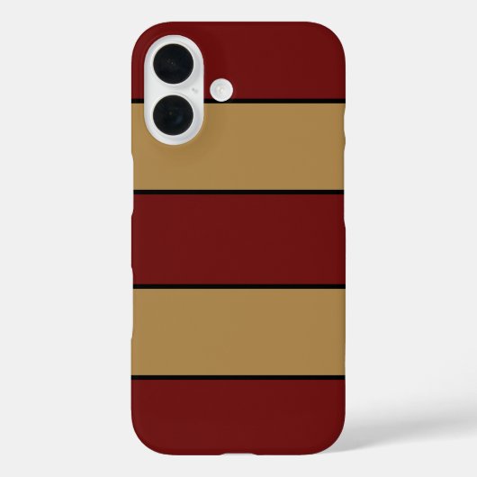 Classic Christmas Red And Gold Stripes Case-Mate iPhoneケース (裏面)