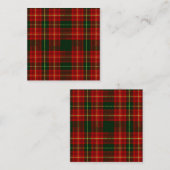 Classic Christmas Red Green Tartan Plaid Seamless スクエア名刺 (正面/裏面)
