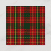 Classic Christmas Red Green Tartan Plaid Seamless  スクエア名刺 (正面)