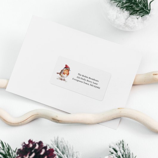 Classic Christmas Robin, custom ラベル