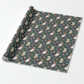 Classic Christmas Stockings Wrapping Paper ラッピングペーパー (アンロールド)