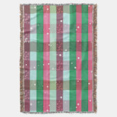 Classic Christmas Stripes Pattern スローブランケット (正面縦)