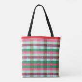Classic Christmas Stripes Pattern トートバッグ (裏面)