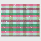 Classic Christmas Stripes Pattern ラッピングペーパー (フラット)