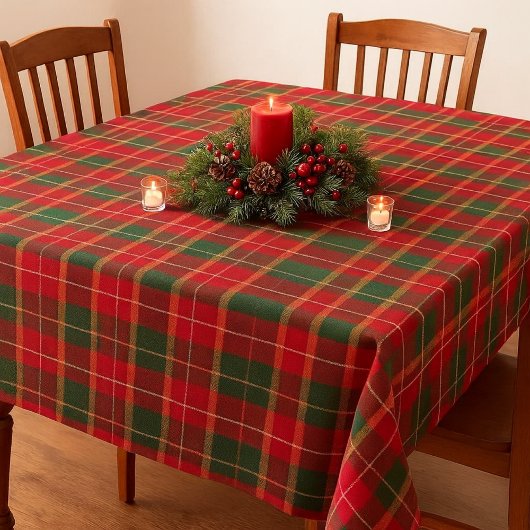 Classic Christmas Tartan Red Green Holiday  テーブルクロス