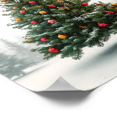 Classic Christmas Tree Holiday Poster ポスター (角)