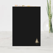 Classic Christmas Tree Seasons Greetings Gold Foil 箔グリーティングカード (裏面)