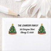 Classic Christmas Tree with Star Return Label ラベル (インサイチュ)