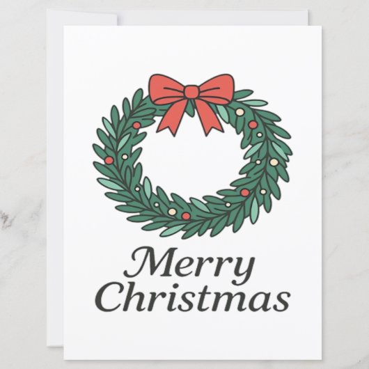 Classic Christmas Wreath – Minimalist Merry Christ (裏面)