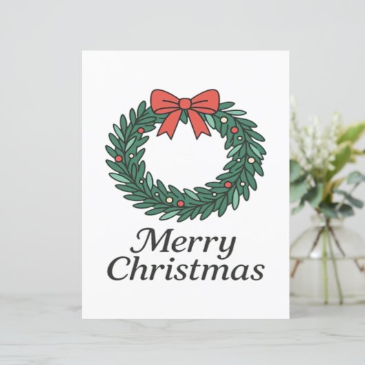 Classic Christmas Wreath – Minimalist Merry Christ (スタンド正面)