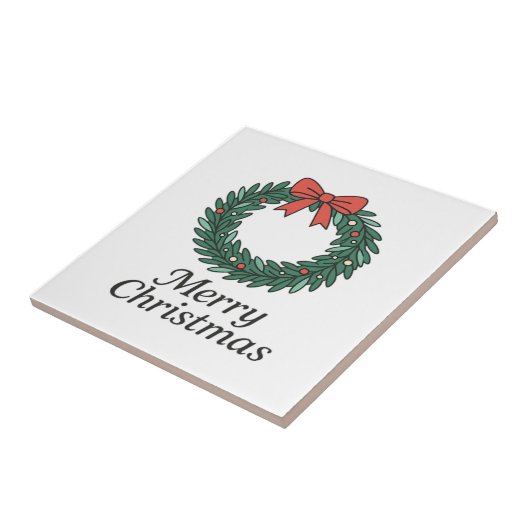 Classic Christmas Wreath – Minimalist Merry Christ タイル (側面)