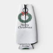 Classic Christmas Wreath – Minimalist Merry Christ ボトルクーラー (裏面)