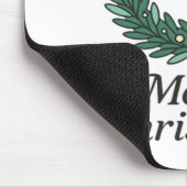 Classic Christmas Wreath – Minimalist Merry Christ マウスパッド (コーナー)