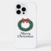 Classic Christmas Wreath – Minimalist Merry Christ iPhoneケース (裏面)