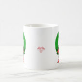 Classic Christmas Wreath with Red Bow コーヒーマグカップ (中央)