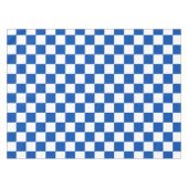 Classic cobalt blue checkerboard テーブルクロス (正面(横))
