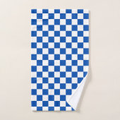 Classic cobalt blue checkerboard バスタオルセット (ハンドタオル)