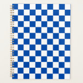 Classic cobalt blue checkerboard プランナー手帳 (正面)