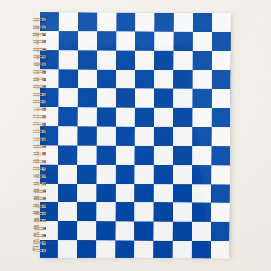 Classic cobalt blue checkerboard プランナー手帳 (正面)