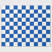 Classic cobalt blue checkerboard ラッピングペーパー (フラット)