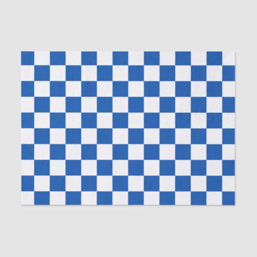Classic cobalt blue checkerboard 薄葉紙 (正面)