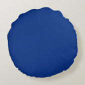 Classic Cobalt Blue Throw Pillow ラウンドクッション (裏面)